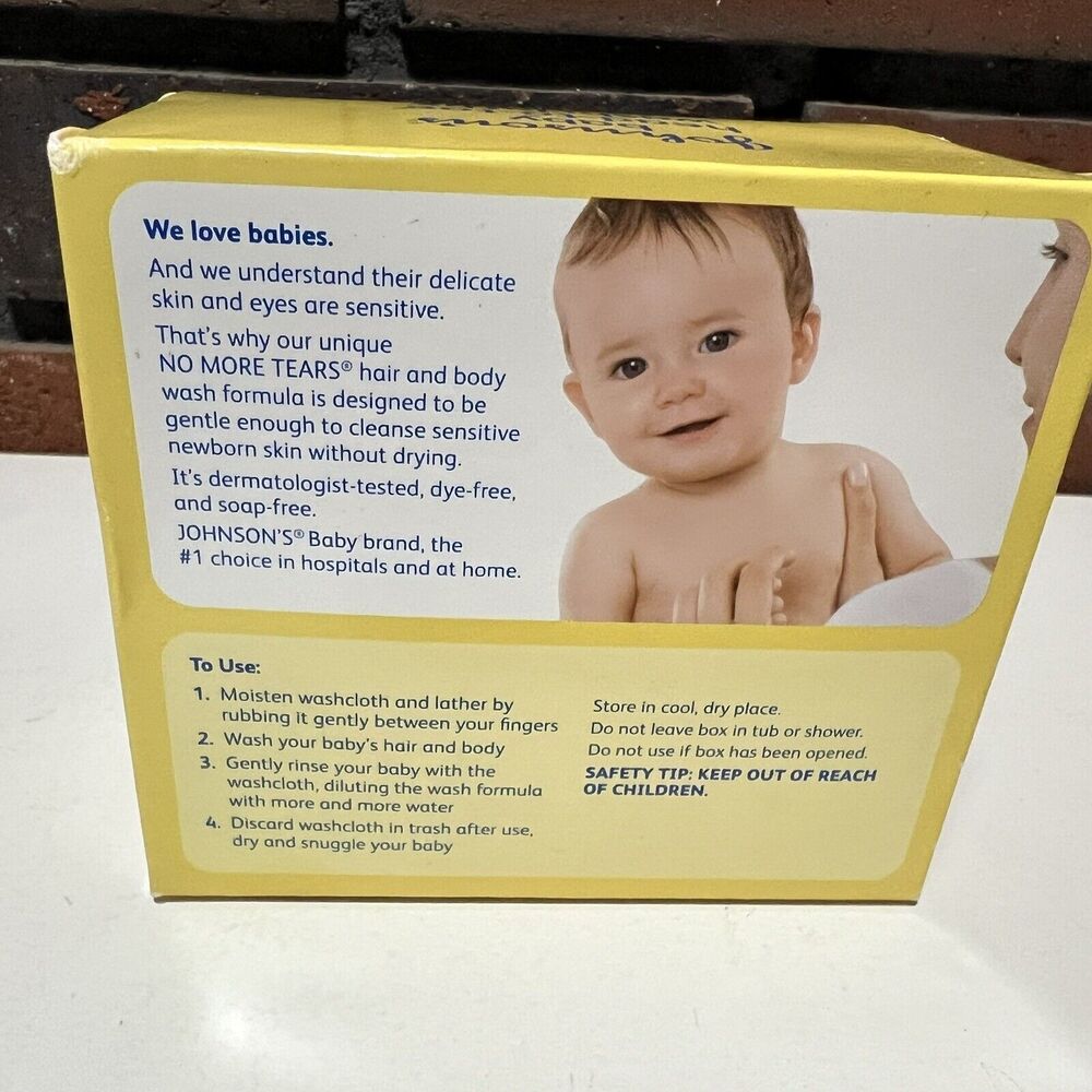Johnsons Baby HEAD-TO-TOE Washcloths - 14 Count - NOS Disposable Discontinued - Picture 3 of 7